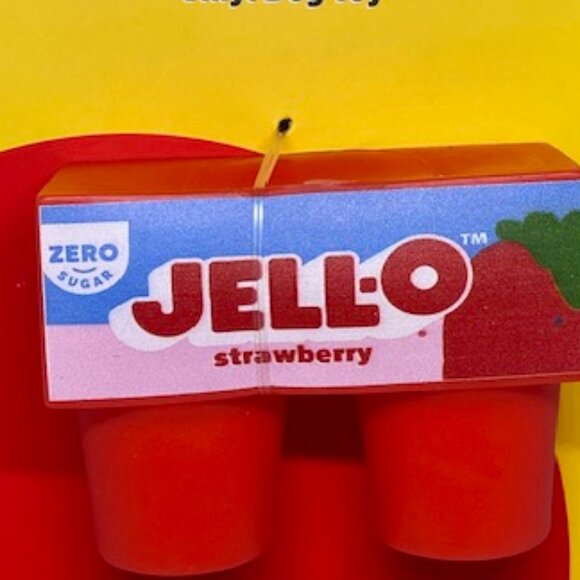 Vinyl Dog Toy "Jell-o "(Squeaker Inside) Red - Picture 6 of 6